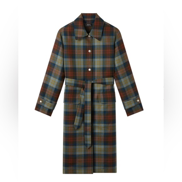 ISO A.P.C. Angela Plaid Coat Size 36 - Picture 1 of 1